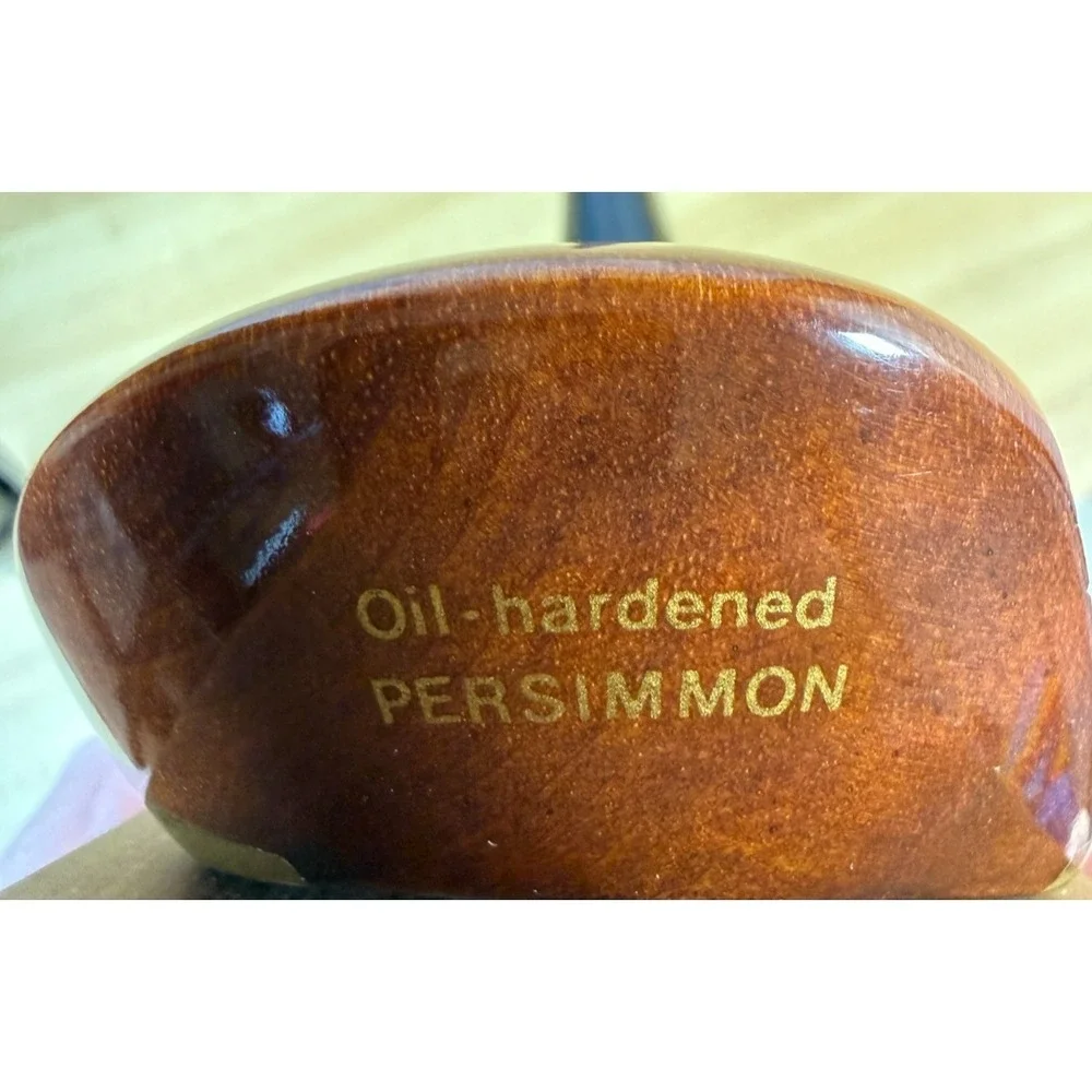 Persimmon Wood Golf Club Head Pen Holder Desk Accessory - Vintage